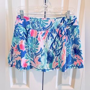 GUC Lilly Pulitzer Aila Meryl Nylon Luxletic Skort in Multi Jet Stream sz M